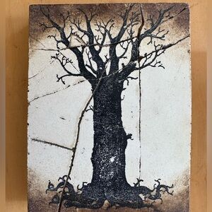 Sid Dickens Black Tree Print with Cream and Brown Accents Limited Edition